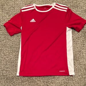 Adidas Kids Red and White Jersey